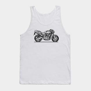 CB600F Hornet Motorcycle Sketch Art Tank Top